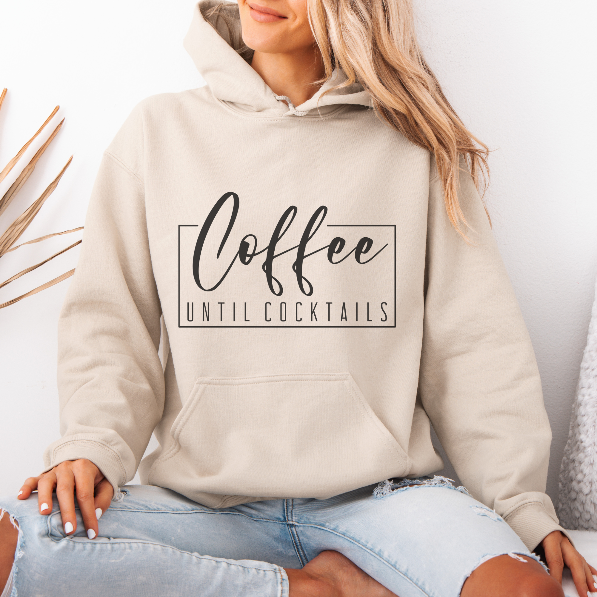 Trendznmore - Modern Graphic Apparel – wholesale Hoodie – Women's – Coffee Until Cocktails Graphic Hoodie3