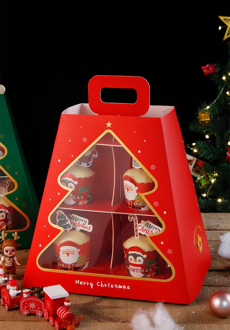 Elegant Design Supply – Suporte de bolo por atacado – Suporte para Sobremesas de Natal com 2 Níveis em Forma de Trapézio7