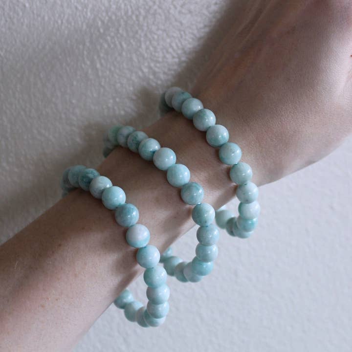 Pebble House - Wholesale Beaded Bracelet - Amazonite Bracelet (8mm HQ) - Crystals & Stones2