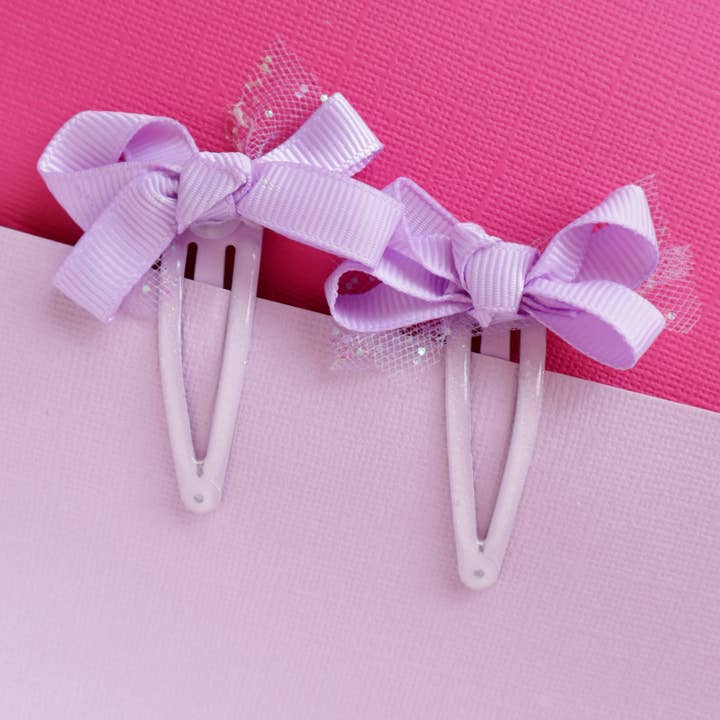 Lavender Mini Grosgrain Hair Clips for wholesale by Lauren Hinkley Australia