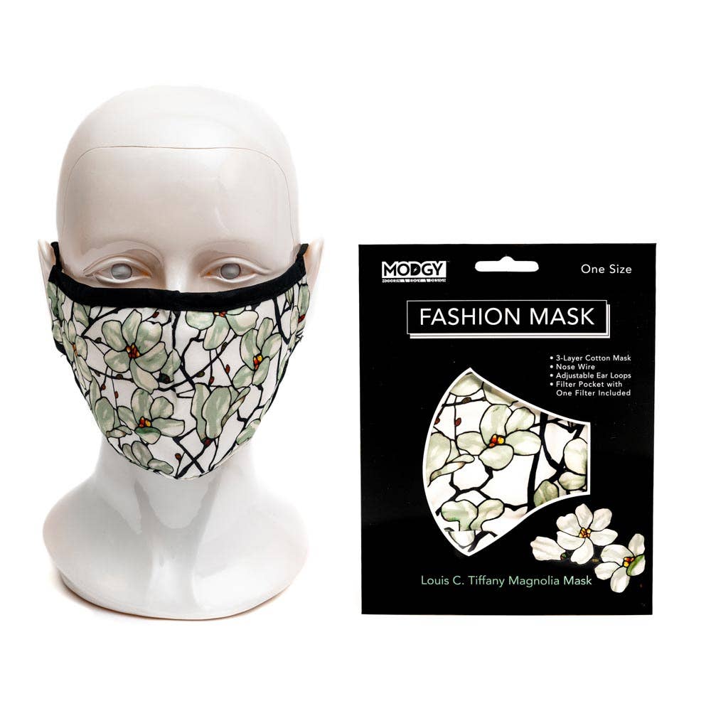 Modgy - Vendita all'ingrosso Mascherina/visiera protettiva - Louis C. Tiffany Magnolia - Maschera alla moda1