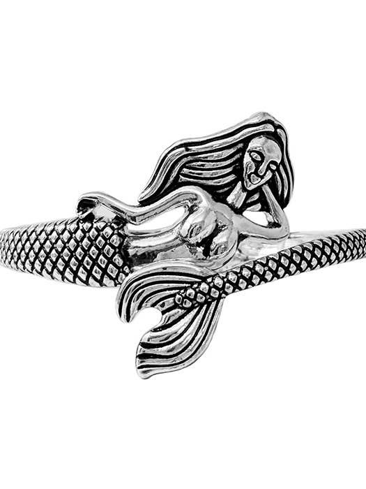 ( H171 ) SEALIFE ANTIQUE SILVER BANGLE BRACELET for wholesale by Jewelry Max