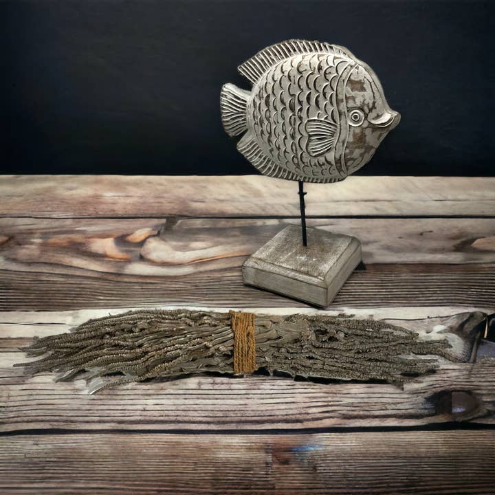 Wilco Home - Wholesale Sculpture - "Fish Tales" Angela Angelfish Hand-Carved Wood Sculpture7