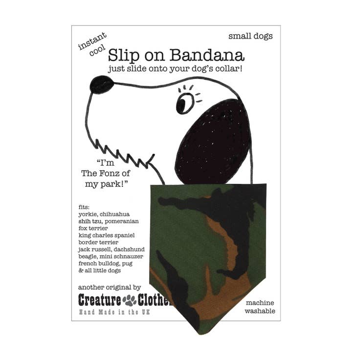 Slip on Bandana – Camo Cool for wholesale by Creature Clothes