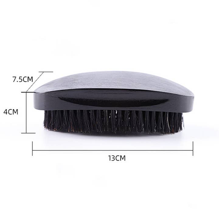 AfricanFabs - Wholesale Hair brush/comb - Wave Brush - Soft-Medium 360 Waves Curved wave brush for hairstyle durag cap - Black - Unisex2
