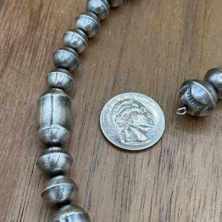 Native City Jewelry - Wholesale Jewelry Set - Authentic Navajo Handmade Old Look Navajo Pearl Bead Necklace And Earrings 18”