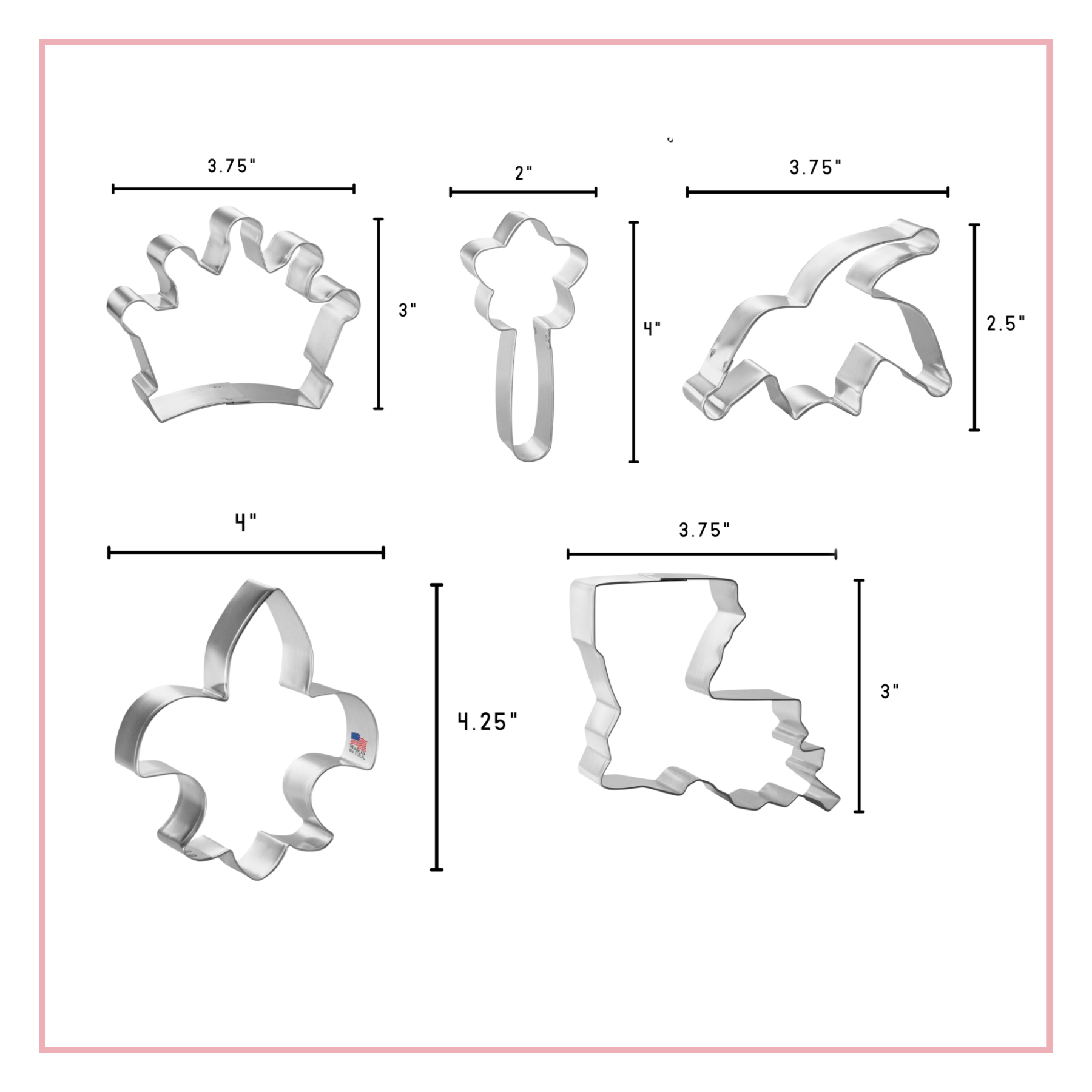 CookieCutter.com - Wholesale Cookie Cutter - Mardi Gras Cookie Cutter 6 Pc Set L90203