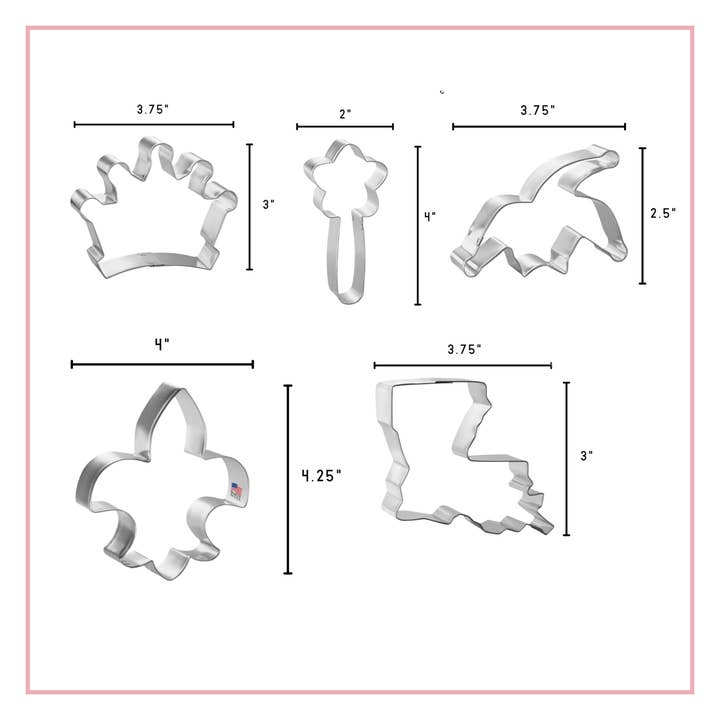 CookieCutter.com - Wholesale Cookie Cutter - Mardi Gras Cookie Cutter 6 Pc Set L90203