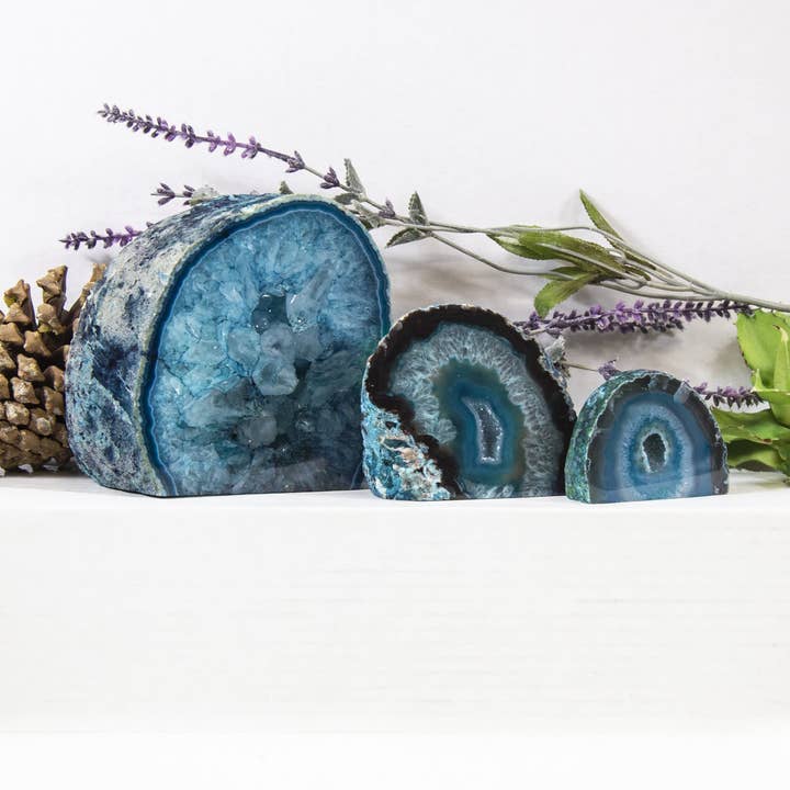 Rock Paradise - Wholesale Spiritual Stone/Crystal - Crystal Agate Half Geode Druzy Extra Quality Cut Base Geodes2