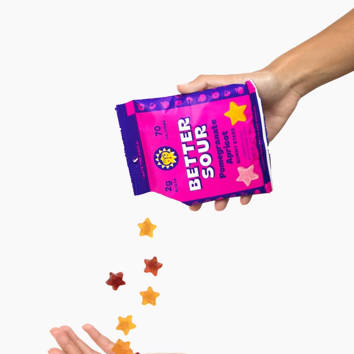 Better Sour - Wholesale Gummy - Better Sour | Pomegranate Apricot Gummy Stars1