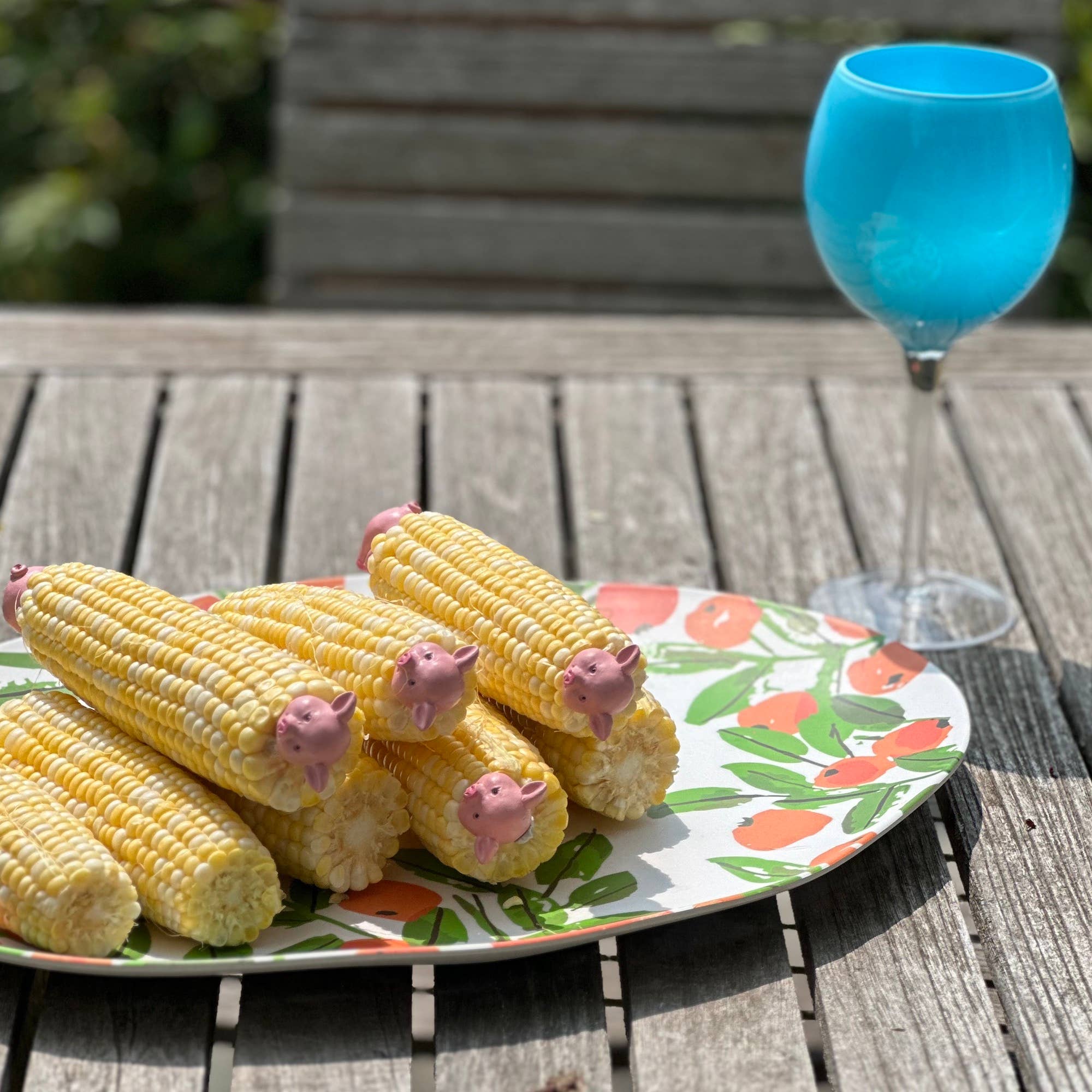 Fox Run Brands – Suporte/ferramentas de milho por atacado – Porta-Milho Outset Piglets, Conjunto de 8, 1” x 2,5" x 1"1