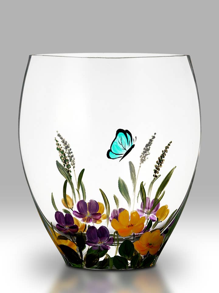 Dansande Fjäril - 21 cm Böjd för wholesale av Nobile Glassware Ltd.