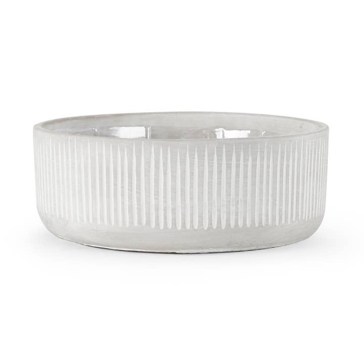 Galore Home - Wholesale Plant Pot - Ceramic Bamboo Ridged Planter - Small Dish Garden0