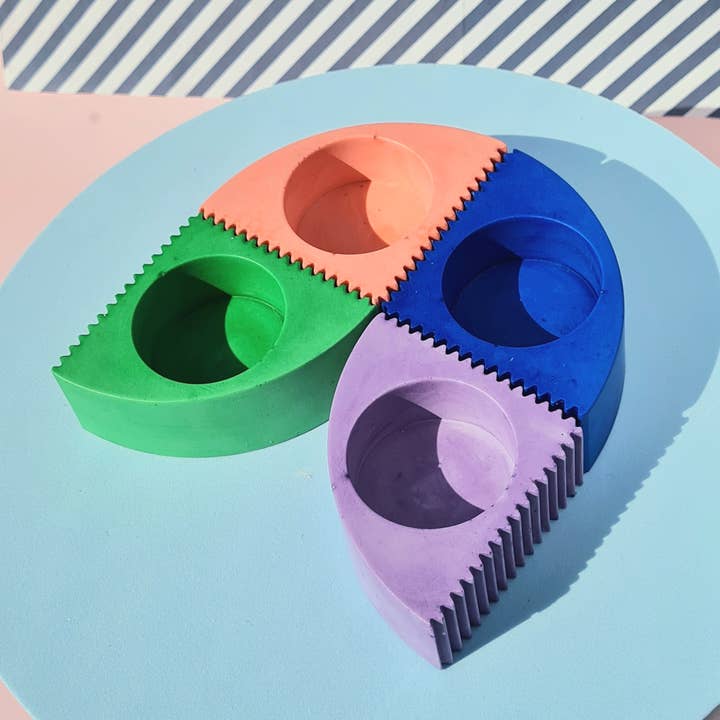 Tea Light holder "Miles" by Moduul -handmade jesmonite decor for wholesale by Mono