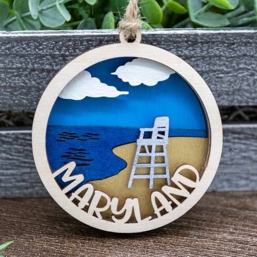 3D Maryland Ornament for wholesale by Mile High Gifts