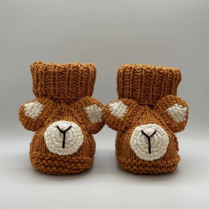 Crochet Baby Booties Teddy Bear for wholesale by Joy Gift London