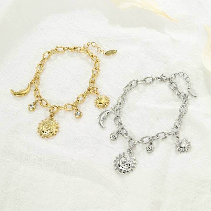 Kapyco - Wholesale Charm/Dangle Bracelet - Stainless steel charm link bracelet -BR2102502