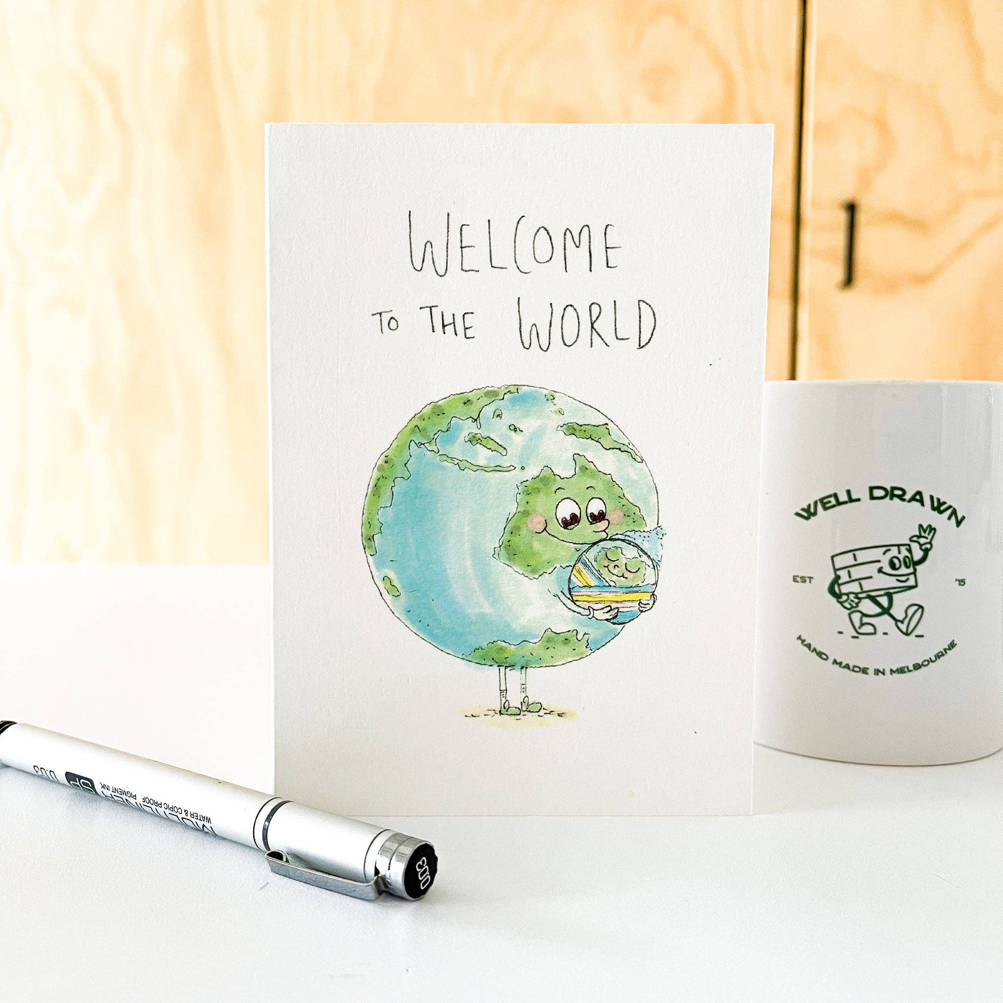 Well Drawn - Wholesale Baby Card - Welcome to the World5
