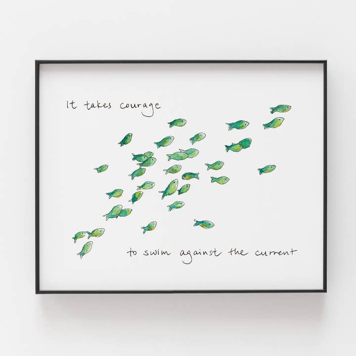Against the Current — Archival Print 5"x7" for wholesale by Gotamago