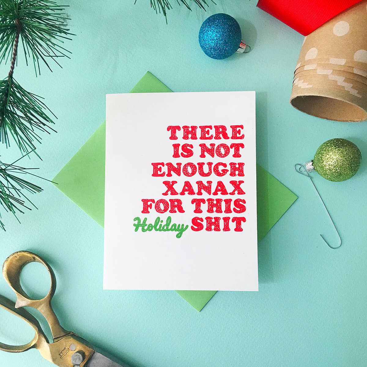 Richie Designs - Wholesale Christmas Card - Xanax Holiday Card - Funny Christmas Card for Mom - Sassy1