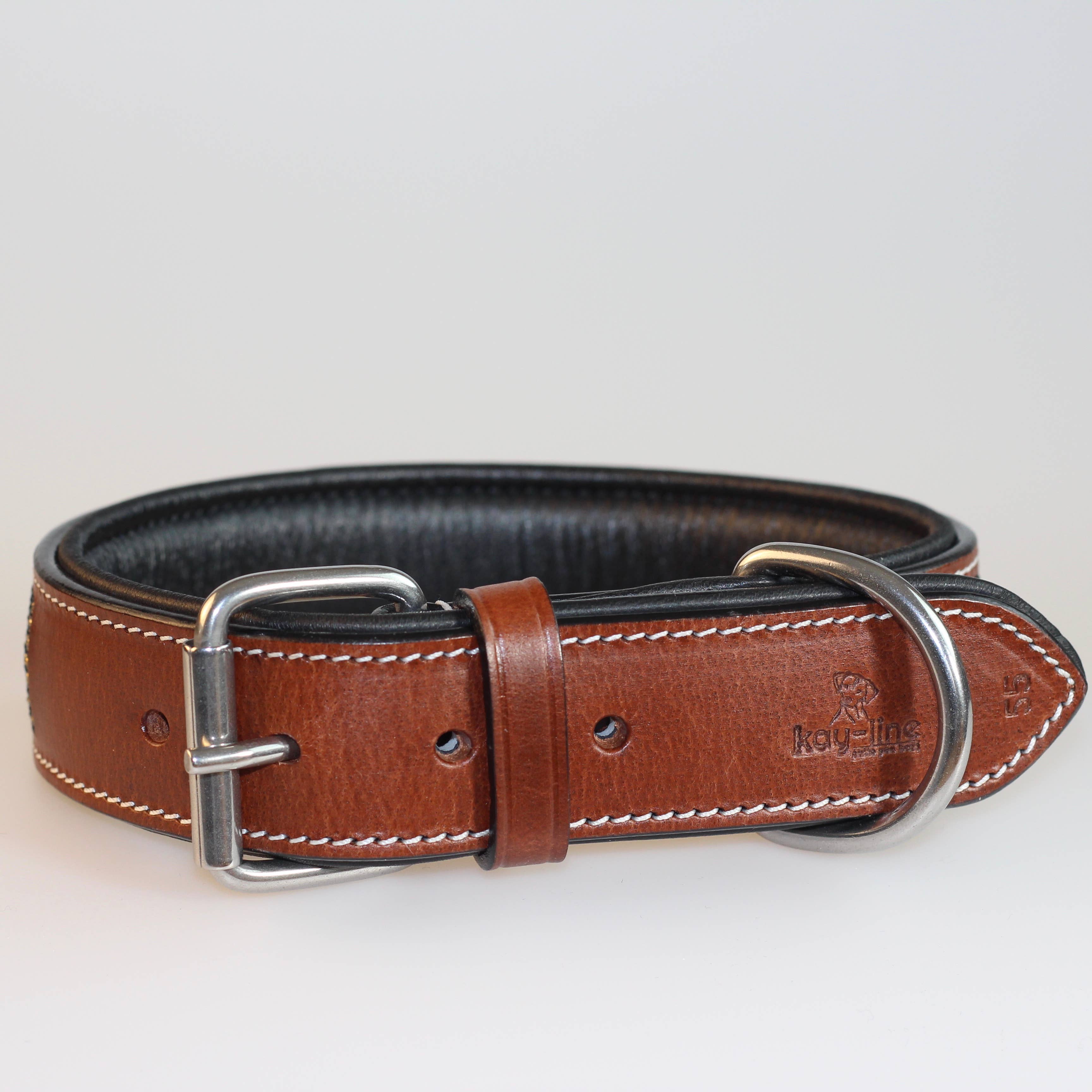 kay-line - Venta al por mayor Collar - Perros - Collar de cuero real AZTEK moderno con cuentas1