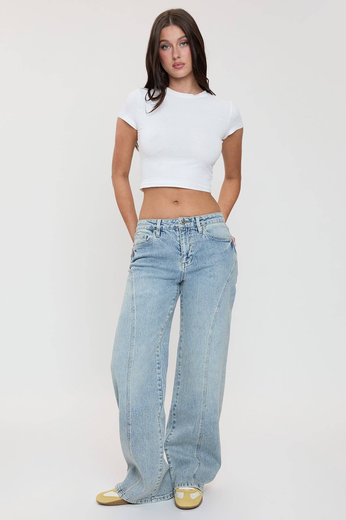 YMI – wholesale Jeans - Dam – Luxe Bella Sömdetalj Vida Jeans-P07319912