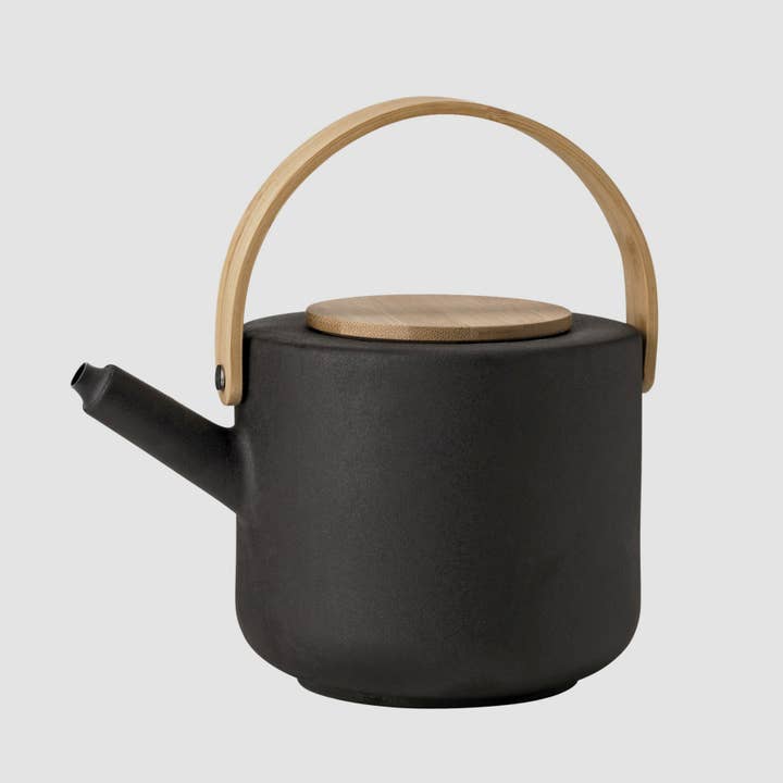 Studio Nordhaven - Wholesale Tea Pot - Theo teapot - matte black stoneware by Stelton