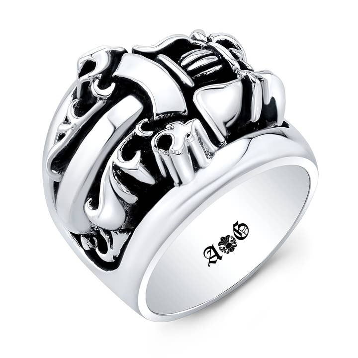Bague en argent sterling avec grand poignard pour la vente par agrock-usa.com