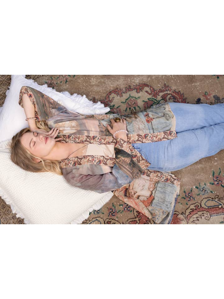 Market of Stars (USA) - Wholesale Kimono - Women's - Imaginarium Matinée Duster Kimono w/ Moon mid-length9