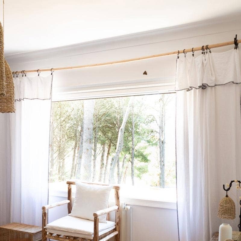 COSYDAR-DECO - Wholesale Curtain Rod - Natural Raw Wood Rod - 6 Sizes from 60cm to 240cm - Decorative Curtain Rod1