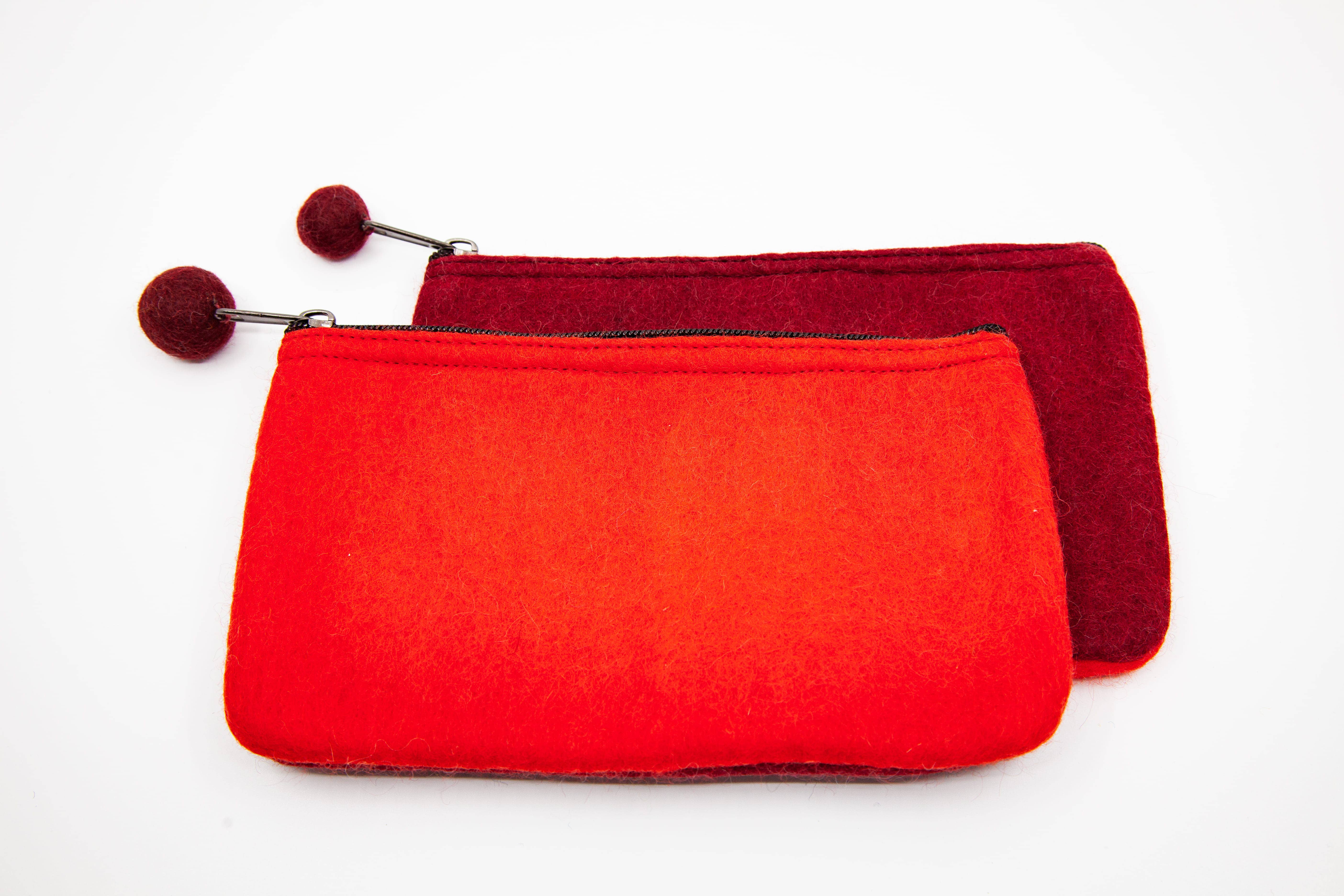 Fibres of Life - Wool & Felt - Wholesale Pouch - Women's - 2-Tone Medium Organizer Pouch | Felt Zip Pouch | Makeup Bag8