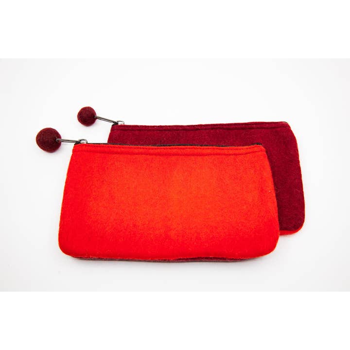 Fibres of Life - Wool & Felt - Wholesale Pouch - Women's - 2-Tone Medium Organizer Pouch | Felt Zip Pouch | Makeup Bag8