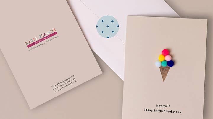 Karte Blanche - Wholesale Gewone wenskaart - Hey You! Today Is Your Lucky Day | Small A63