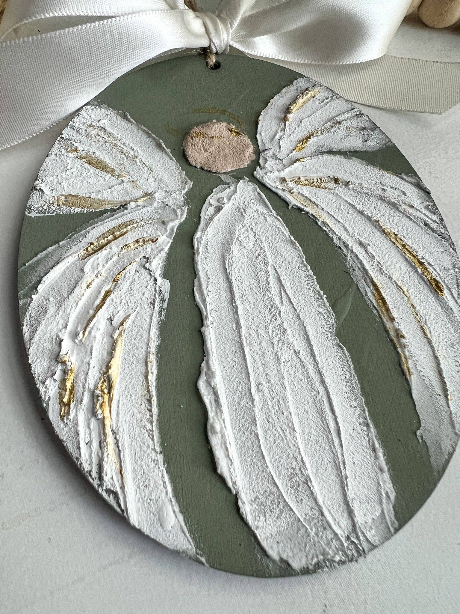 Geaux Magnolia - Vente Objets de décoration - Ornement de Noël commémoratif Ange gardien vert1