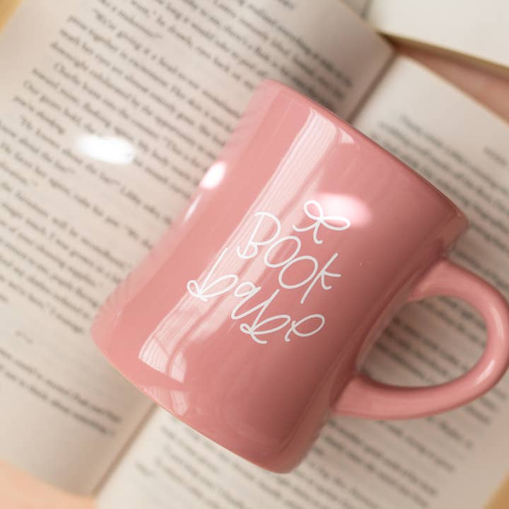 Chalkfulloflove - Vendita all'ingrosso Tazza - Tazza Book Babe rosa lucida da 300 ml con design moderno4