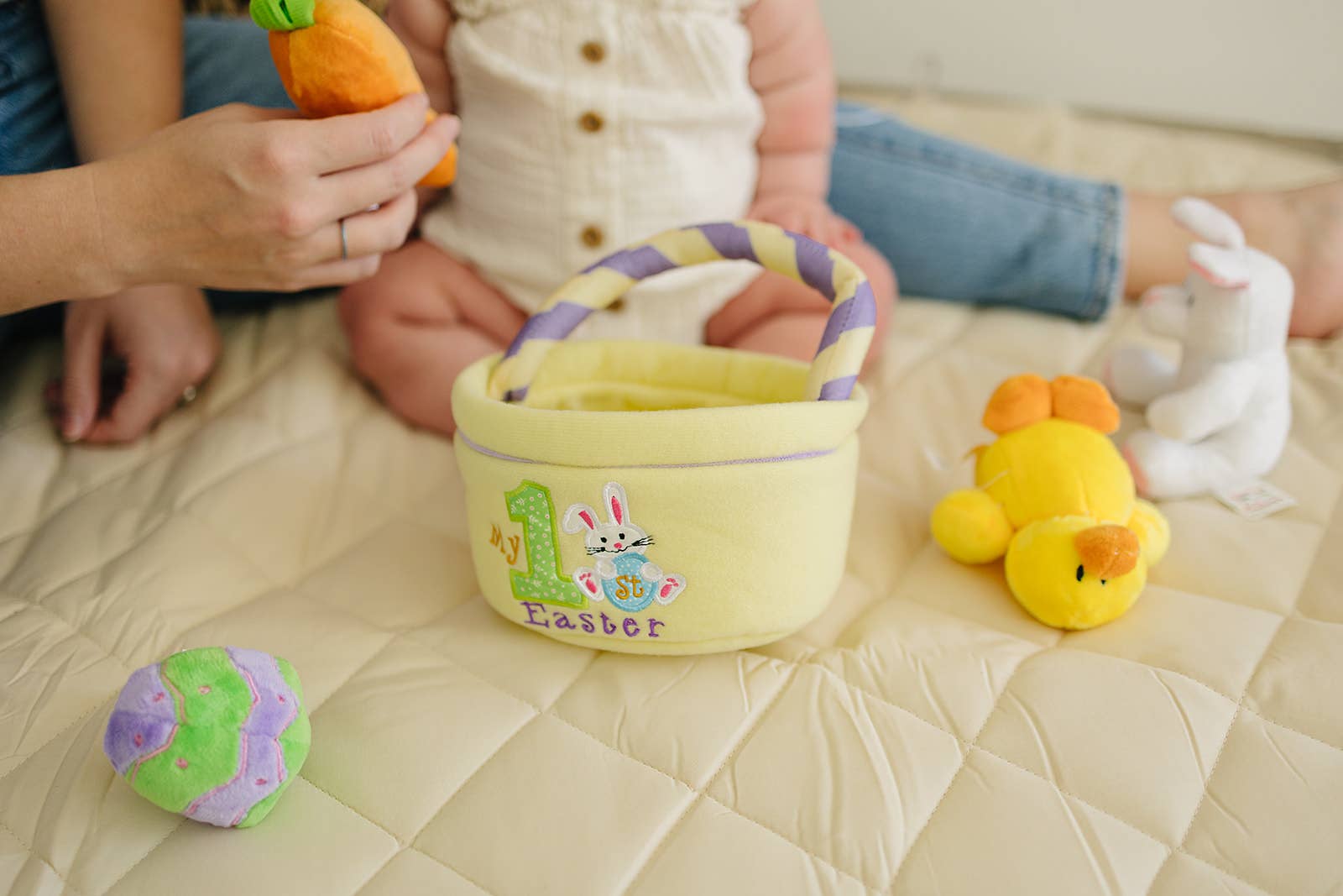 Genius Babies - Wholesale Basket - Kids & Baby - Baby's 1st First Easter Basket 5-Piece Soft Playset3