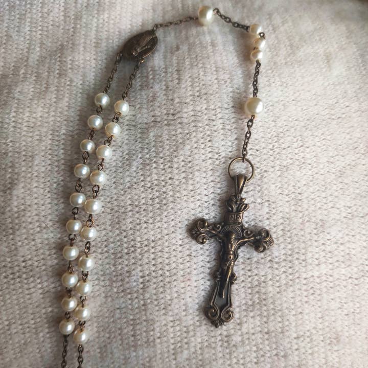 Glass Bead Rosary for wholesale by The Atlas Rose And Key