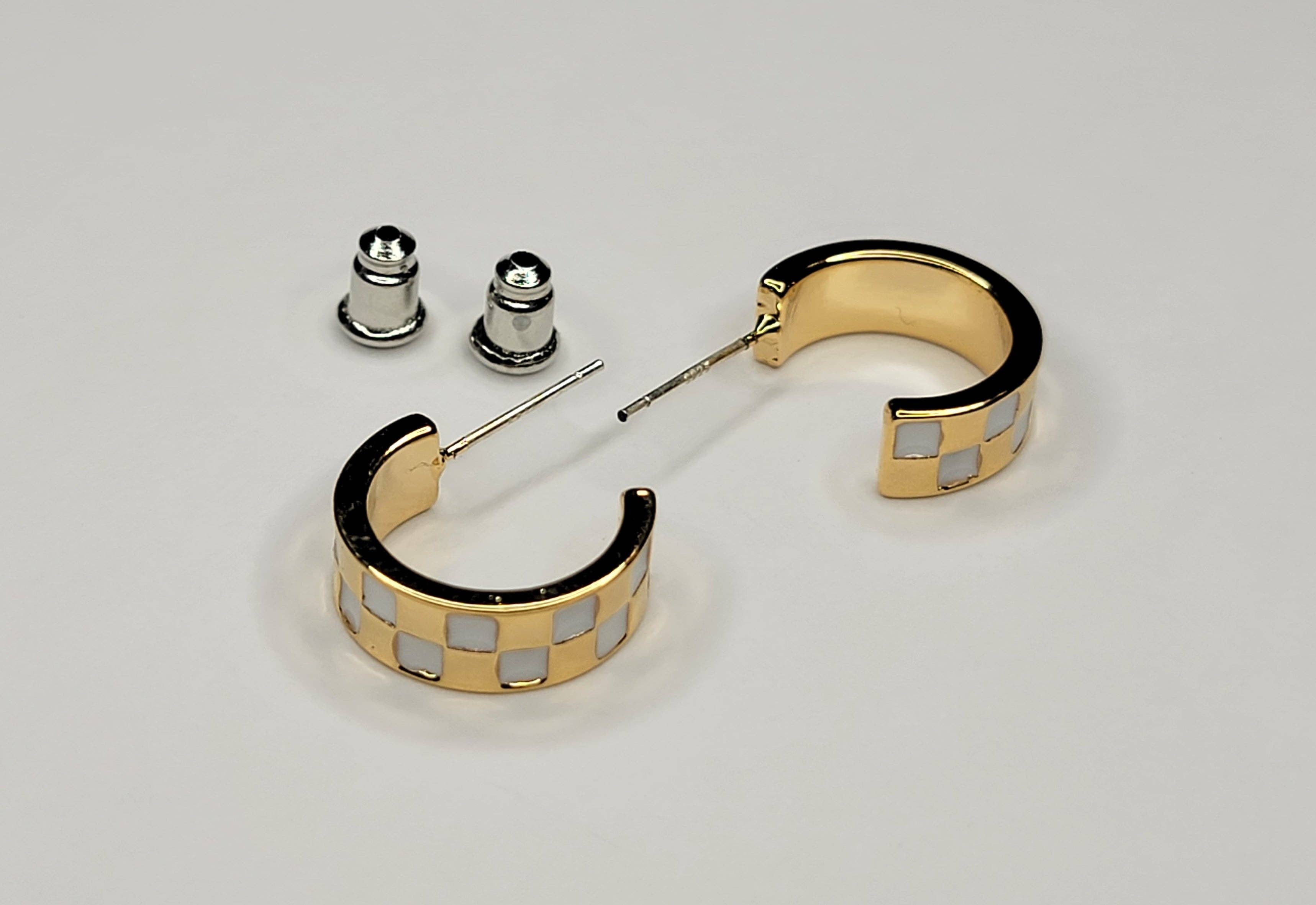 Branco Brincos Mini Hoop para venda a revendedores na Faire4