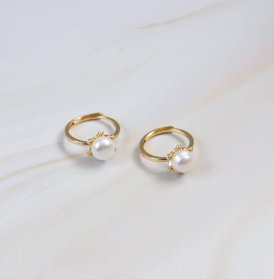 iBijoux – Anel de pedra única/solitário por atacado – Anel de Declaração com Pérola Dourada (1R08c)5