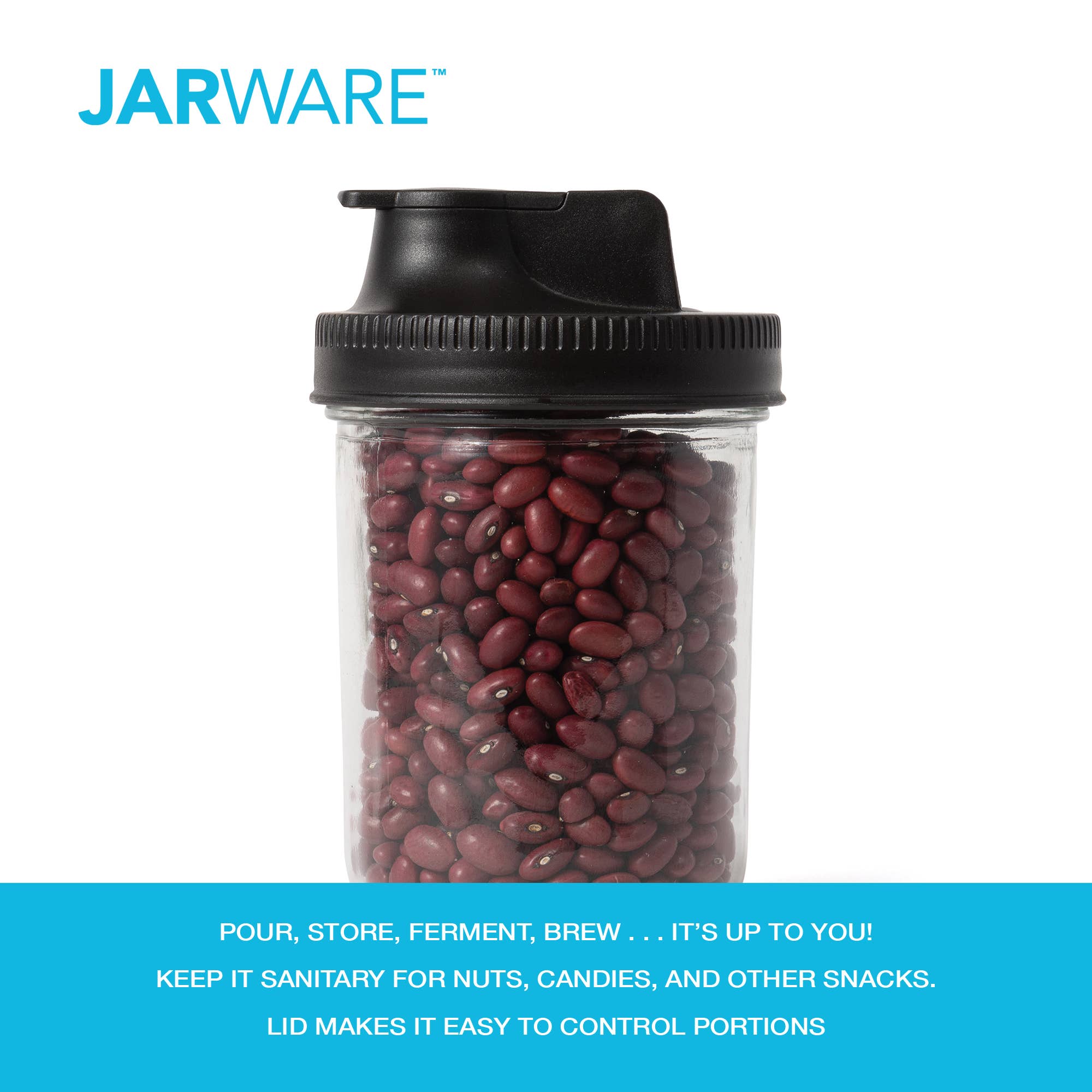 Fox Run Brands - Wholesale Kitchen Tool/Gadget - Jarware Black Spout Lid for Wide Mouth Mason Jar6