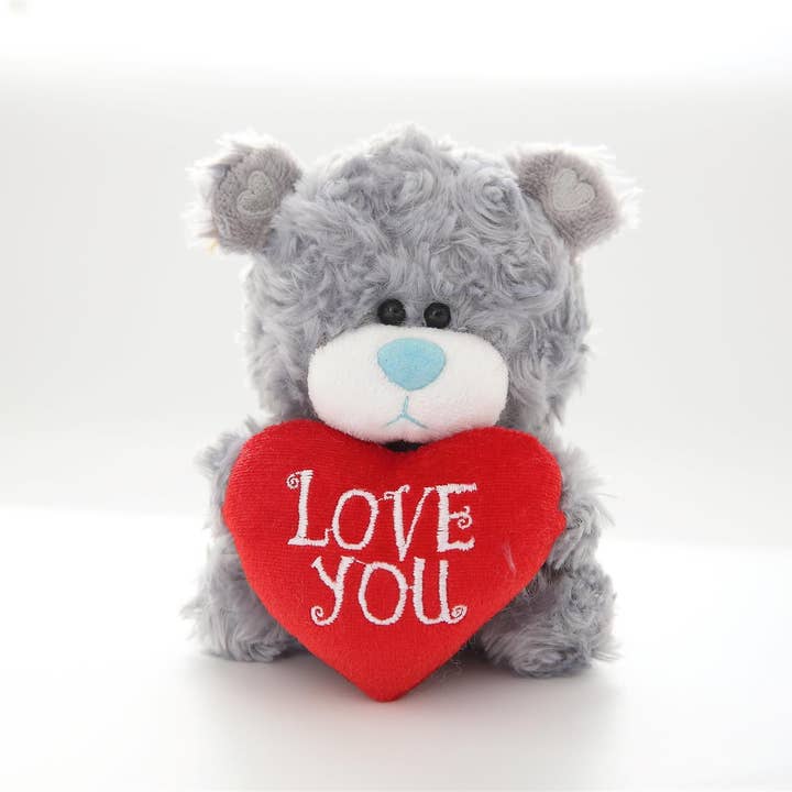 Plushland – wholesale Stuffed/plush toy – Kids & baby – 6″ Brown and Gray Valentine Bears Holding "Love You" Heart 7