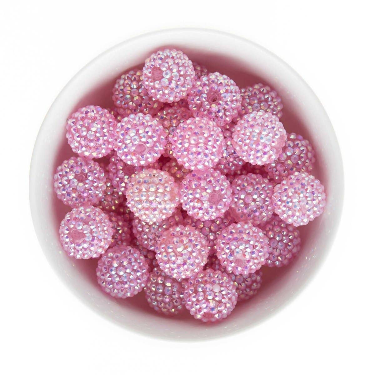 Cara & Co Silicone Craft Supply - Wholesale Beads - 20mm Rhinestone Acrylic Round Beads7