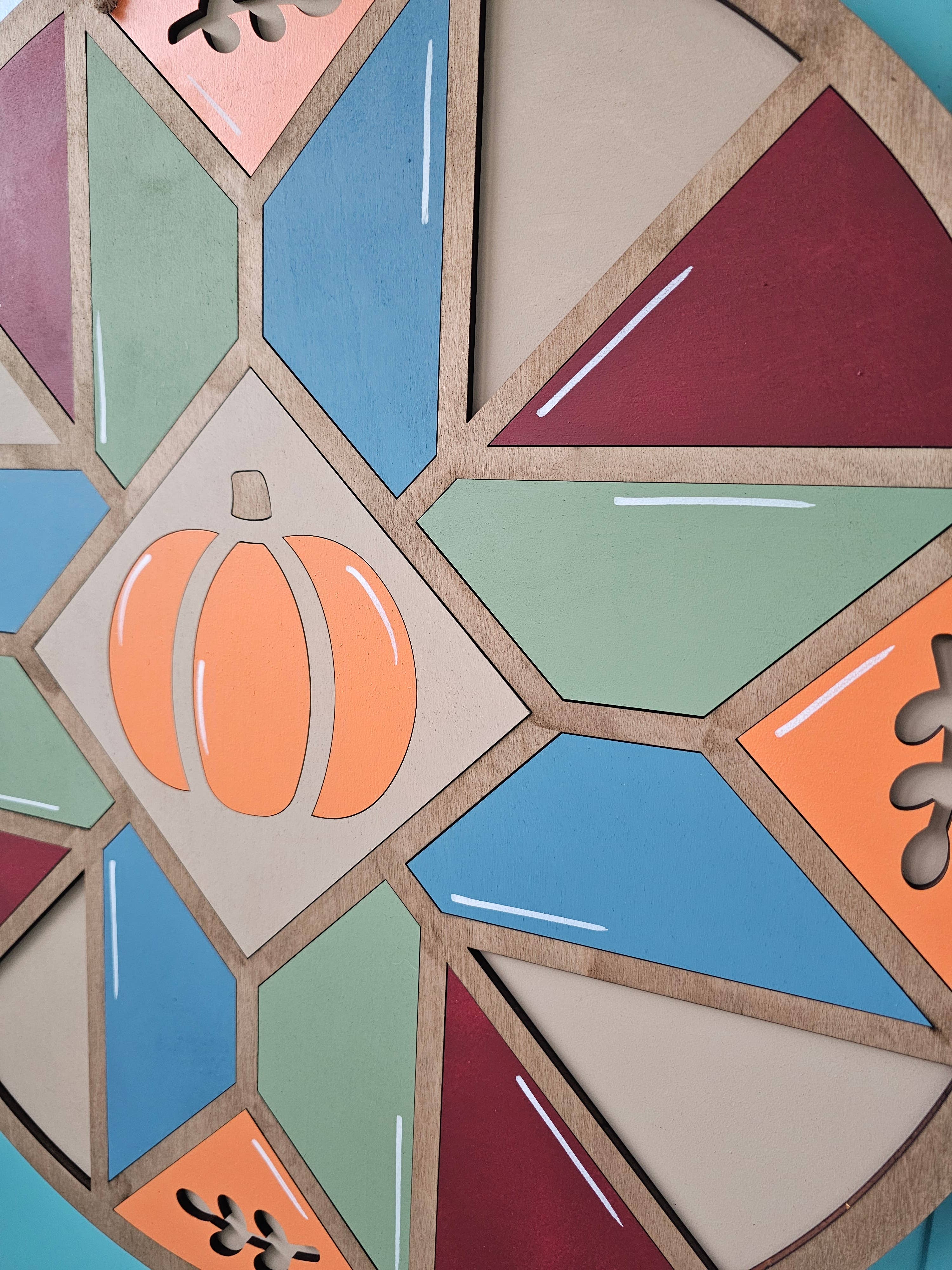 Teal Moon Creations - Wholesale DIY Craft Kit - DIY Fall Barn Quilt Door Hanger1