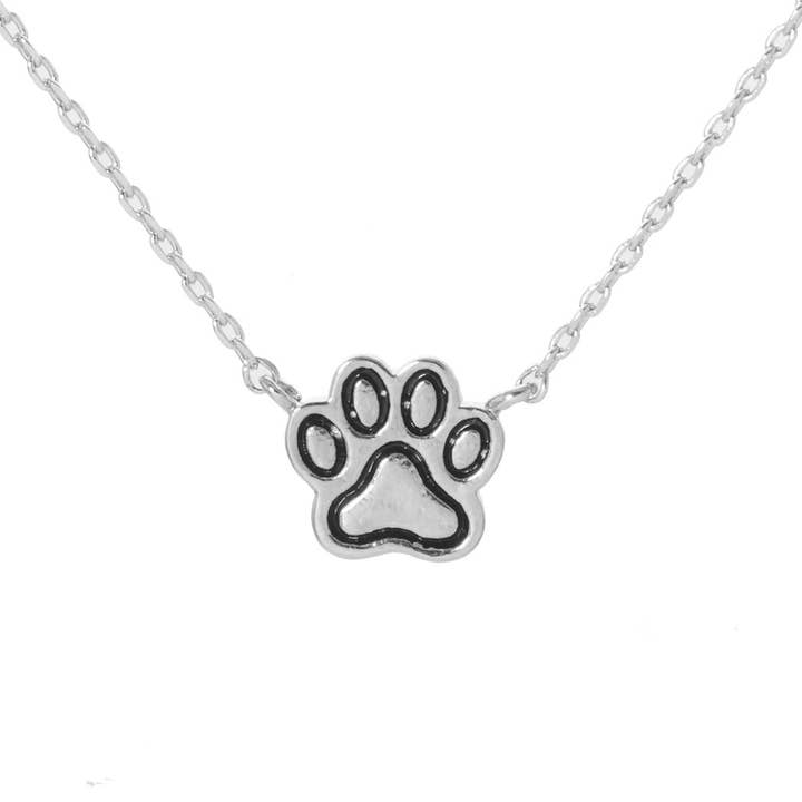 Fashion City - Wholesale Pendant/Charm Necklace - Gold-Dipped Paw Print Shape Pendant Necklace2
