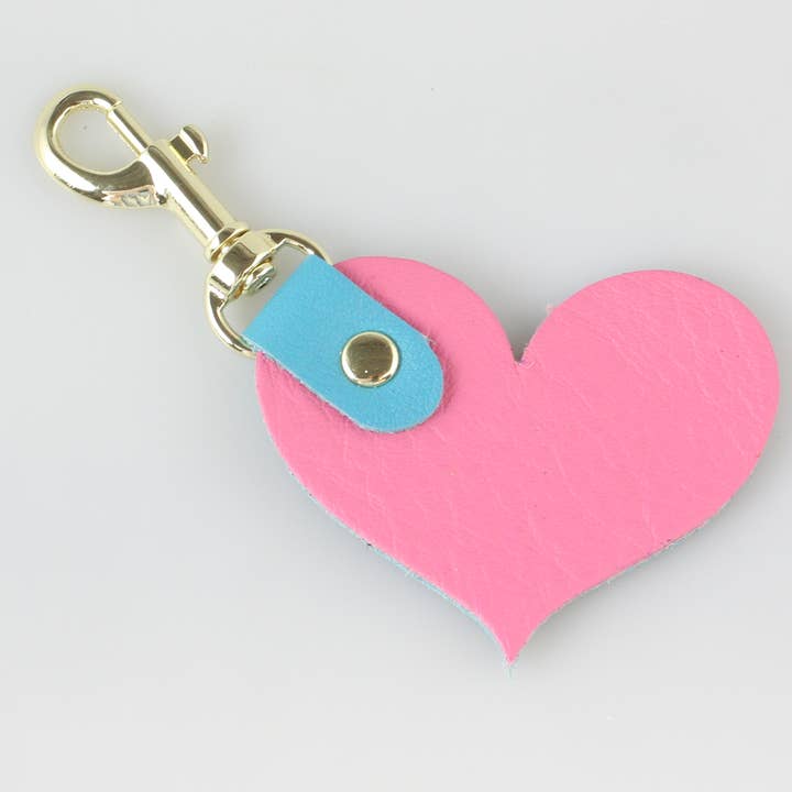 Zina Kao Exclusives - Wholesale Keychain – Women's - Two Tone Soft Leather Keychain: 2 shapes!17