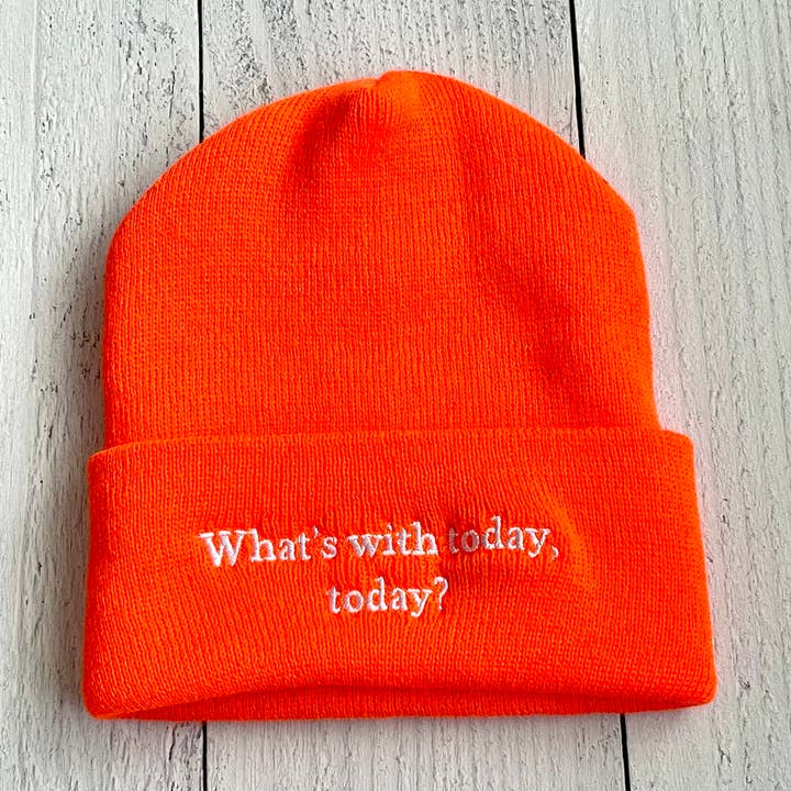 O que há com hoje Gorro de malha laranja Empire Records por atacado de The Silver Spider