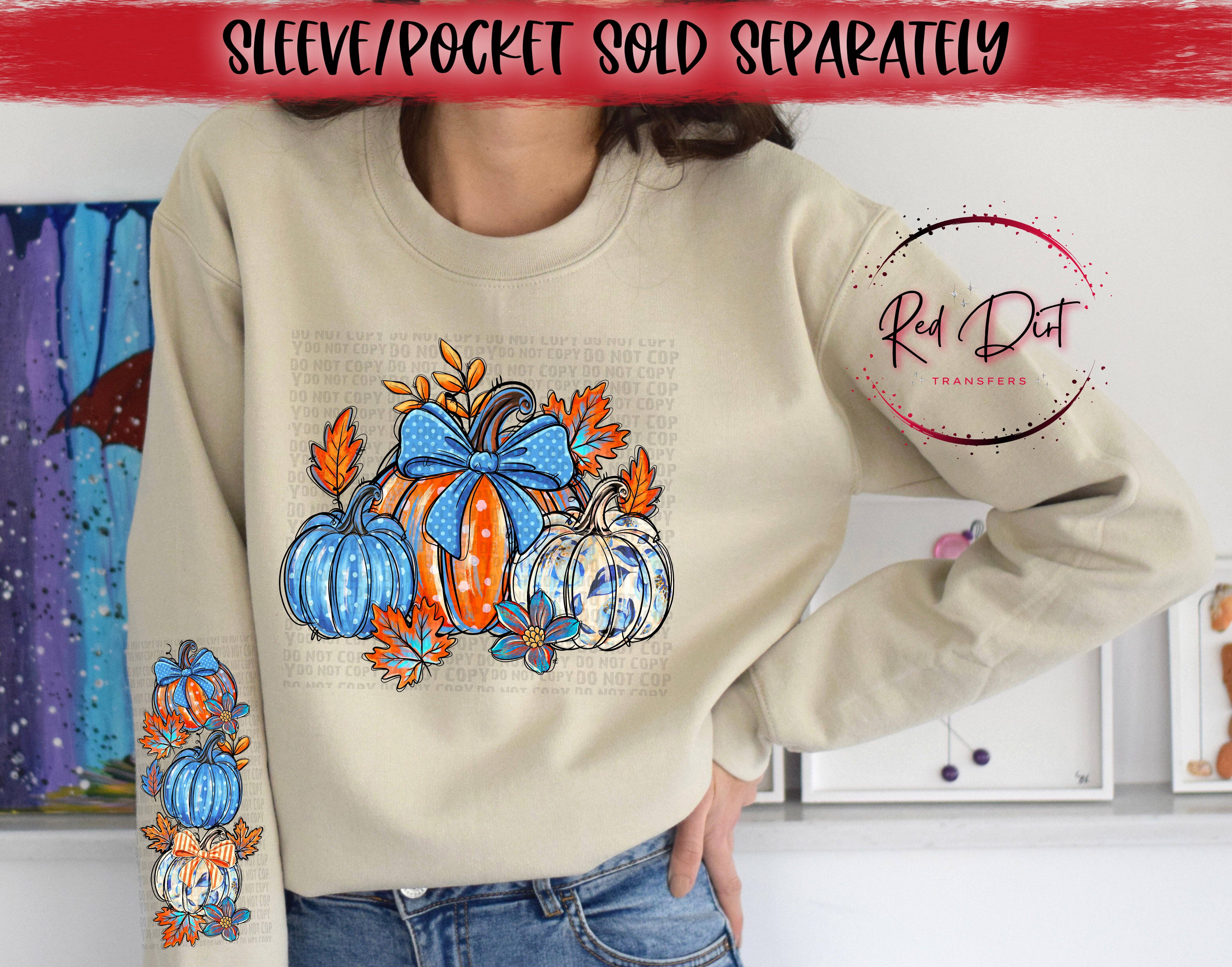 Red Dirt Transfers - Wholesale Sublimation Transfer - Fall Pumpkins DTF Transfer | Trendy Fall DTF Transfer | High Quality Image Transfers | Ready to Press | Instant Peel