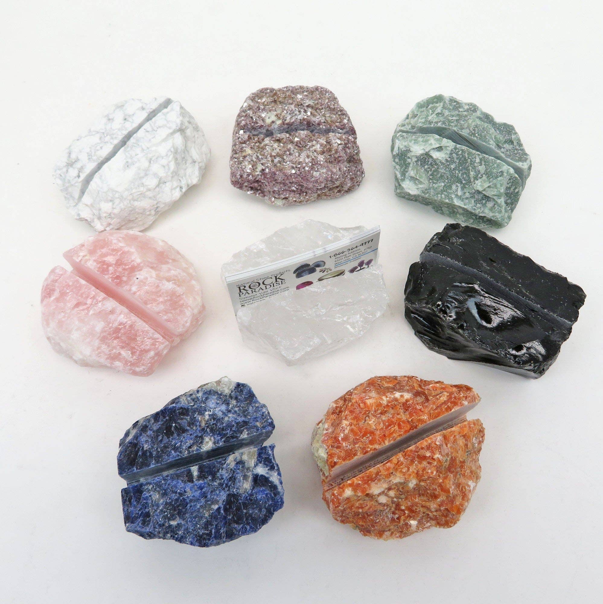 Rock Paradise - Wholesale Business Card Holder - Natural Stone Crystal Business Card Holder - Large6