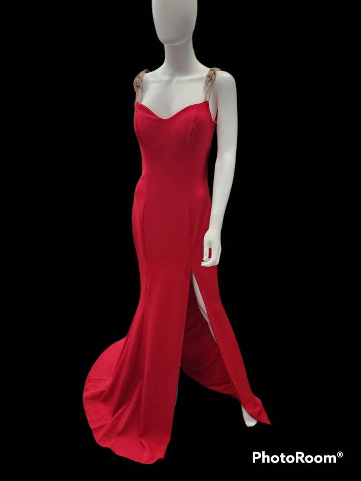 élégante robe rouge sirène pour la vente par phoenix fashion