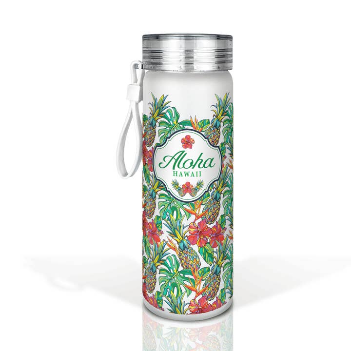 Custom Tropical Floral 20oz Glass Bottle Collection por atacado de Matrix